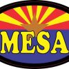 Oval Arizonan Flag Mesa Sticker