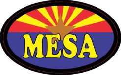 Oval Arizonan Flag Mesa Sticker