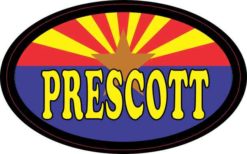 Oval Arizonan Flag Prescott Sticker