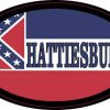 Oval Mississippi Flag Hattiesburg Sticker