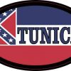 Oval Mississippi Flag Tunica Sticker