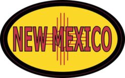 Flag Oval New Mexico Sticker