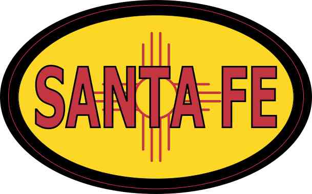 Oval New Mexico Flag Santa Fe Sticker