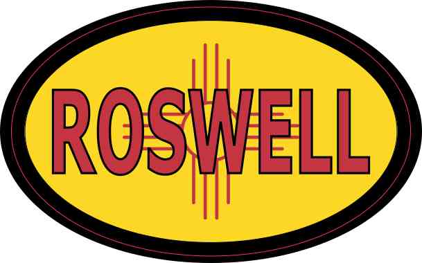 Oval New Mexico Flag Roswell Sticker