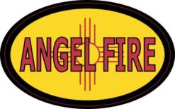 Oval New Mexico Angel Fire Sticker