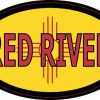 Oval New Mexico Flag Red River Sticker