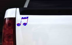 Alternative view of 5in x 4in Patriotic Double Eighth Note Sticker