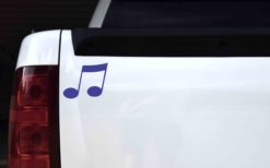 Alternative view of 5in x 4in Blue Double Eighth Note Sticker