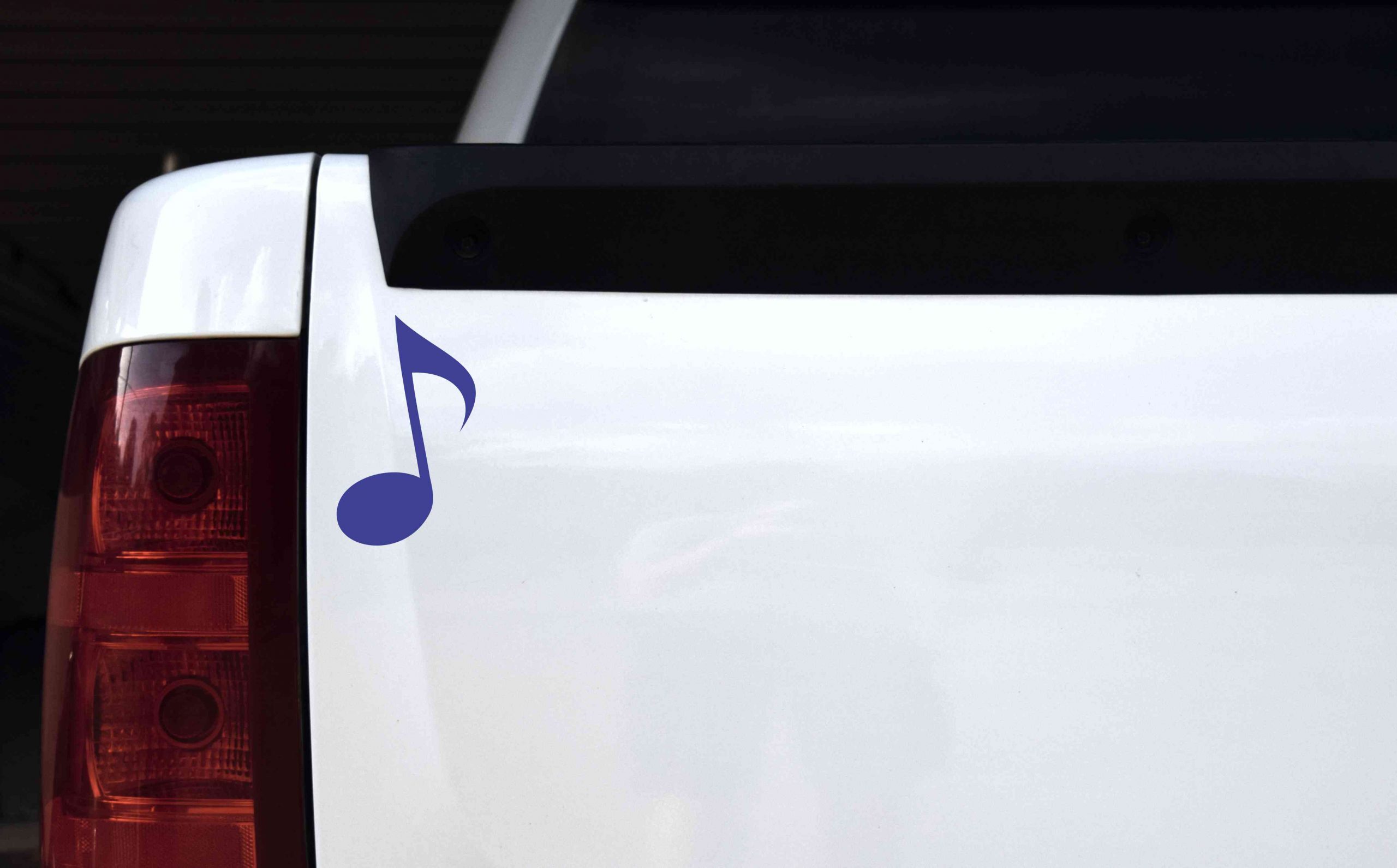 3in x 5in Blue Eighth Note Sticker - Image 2