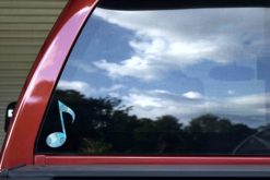 Alternative view of 3in x 5in Circle Pattern Eighth Note Sticker