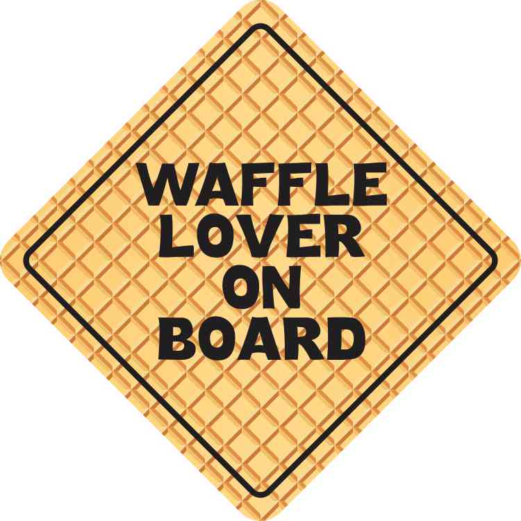 Waffle Lover on Board Sticker