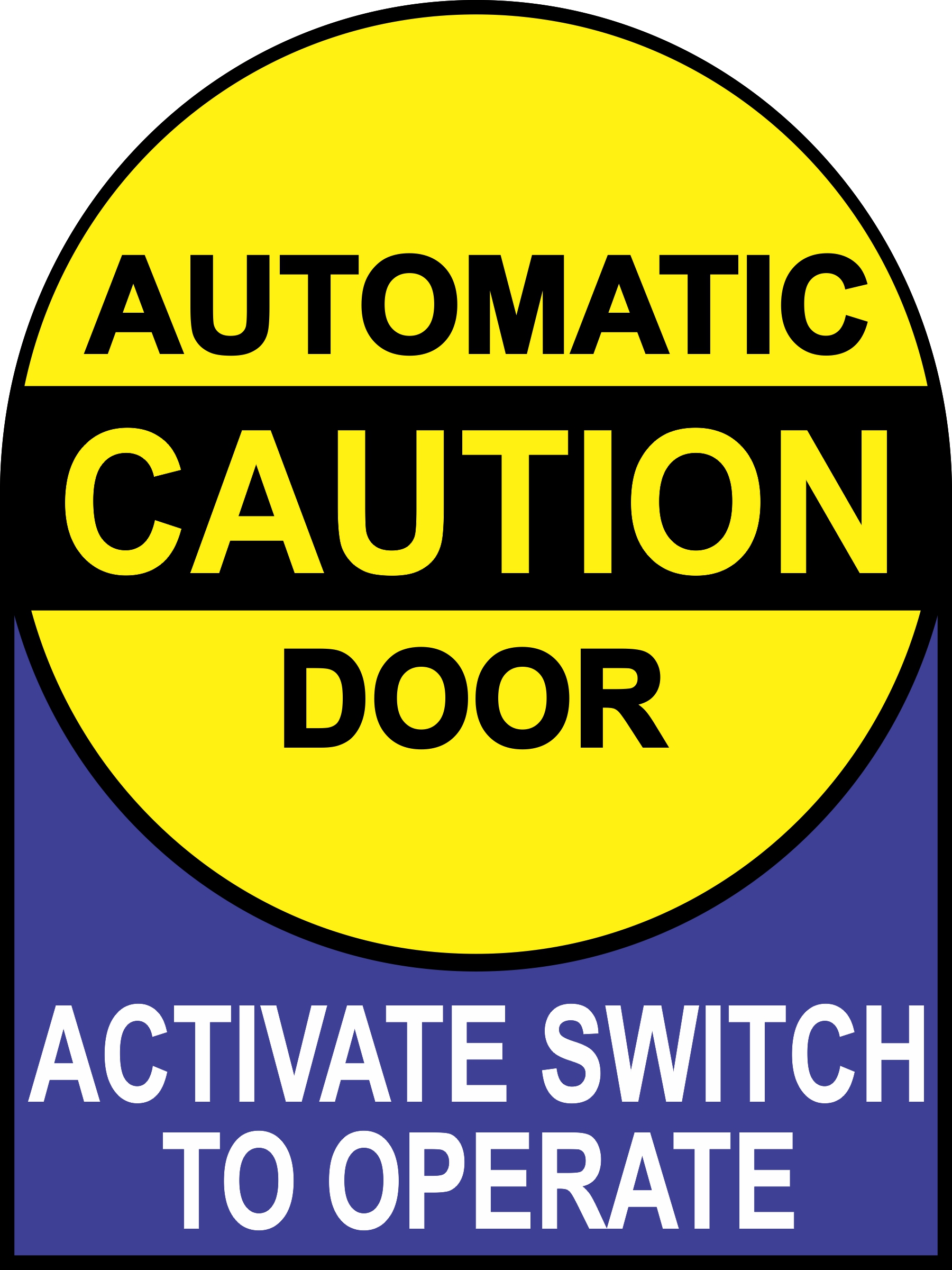 Auto door caution Caution automatic door for minivan 4 stickers