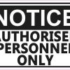 Notice Authorised Personnel Only Magnet