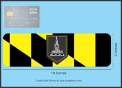 10in x 3in Baltimore Flag Bumper Sticker