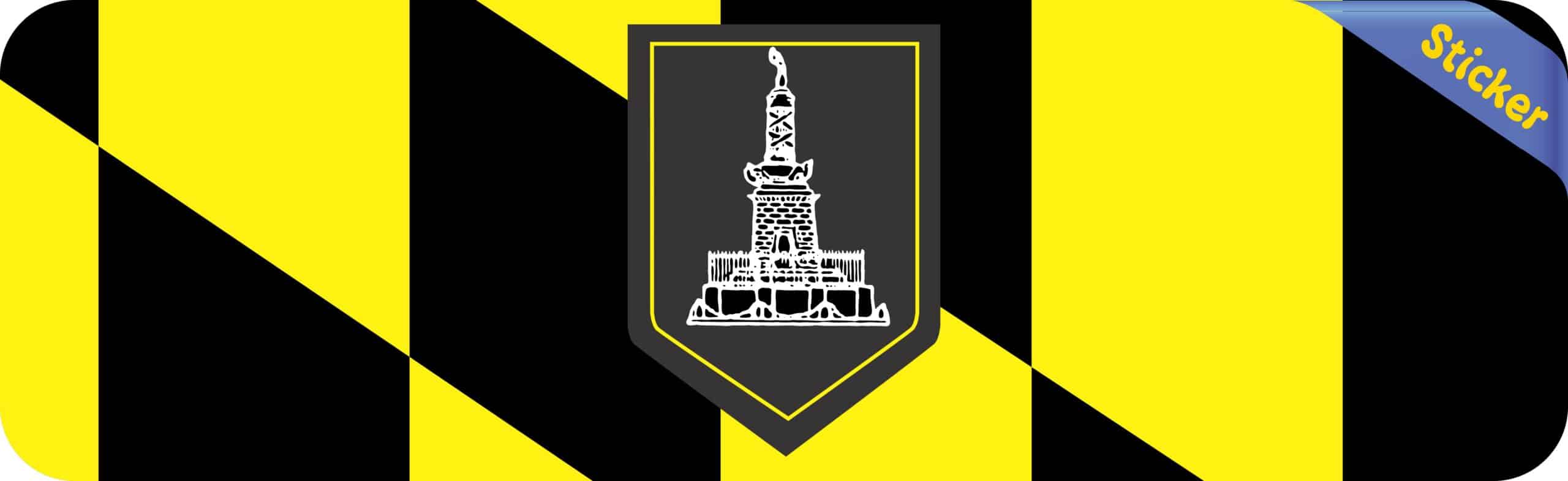 10in x 3in Baltimore Flag Bumper Sticker