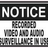 Notice Video and Audio Surveillance Magnet