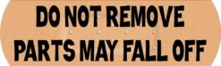 Parts May Fall Off Bumper Sticker