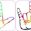 Rainbow ASL I Love You Stickers