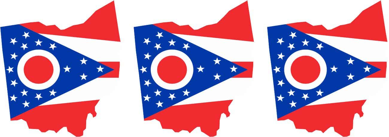 1.25in x 1.5in Die Cut Ohio Stickers