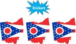 Alternative view of 1.25in x 1.5in Die Cut Ohio Stickers