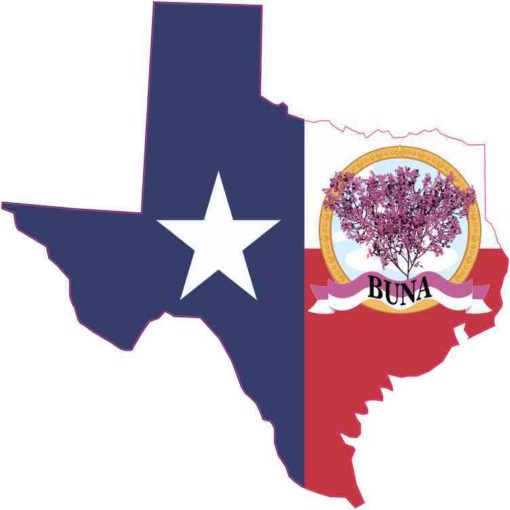5in x 5in Die Cut Texas Buna Redbud Sticker