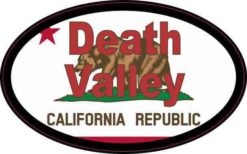 Oval Californian Flag Death Valley Sticker