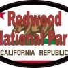 Oval Californian Flag Redwood National Park Sticker