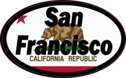Bold Oval San Francisco Sticker