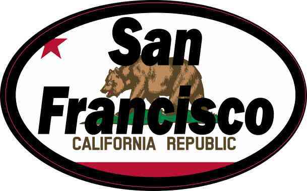 Bold Oval San Francisco Sticker