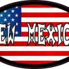 Oval American Flag New Mexico Sticker