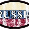 Flag Oval Russia Sticker