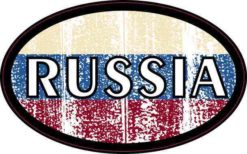 Flag Oval Russia Sticker