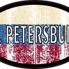 Oval Russian Flag St. Petersburg Sticker