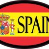 Flag Oval Spain Sticker