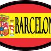 Oval Spanish Flag Barcelona Sticker