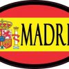 Oval Spanish Flag Madrid Sticker