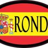 Oval Spanish Flag Ronda Sticker