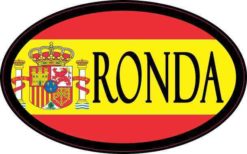 Oval Spanish Flag Ronda Sticker
