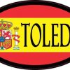 Oval Spanish Flag Toledo Sticker