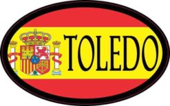Oval Spanish Flag Toledo Sticker
