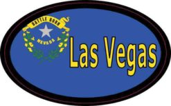 Oval Nevada Flag Las Vegas Sticker