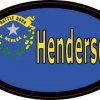 Oval Nevada Flag Henderson Sticker