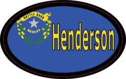 Oval Nevada Flag Henderson Sticker