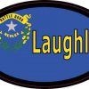 Oval Nevada Flag Laughlin Sticker