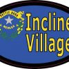 Oval Nevada Flag Incline Village Sticker