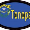 Oval Nevada Flag Tonopah Sticker
