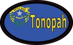 Oval Nevada Flag Tonopah Sticker