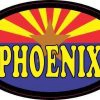 Oval Arizonan Flag Phoenix Sticker