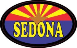 Oval Arizonan Flag Sedona Sticker