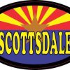 Oval Arizonan Flag Scottsdale Sticker